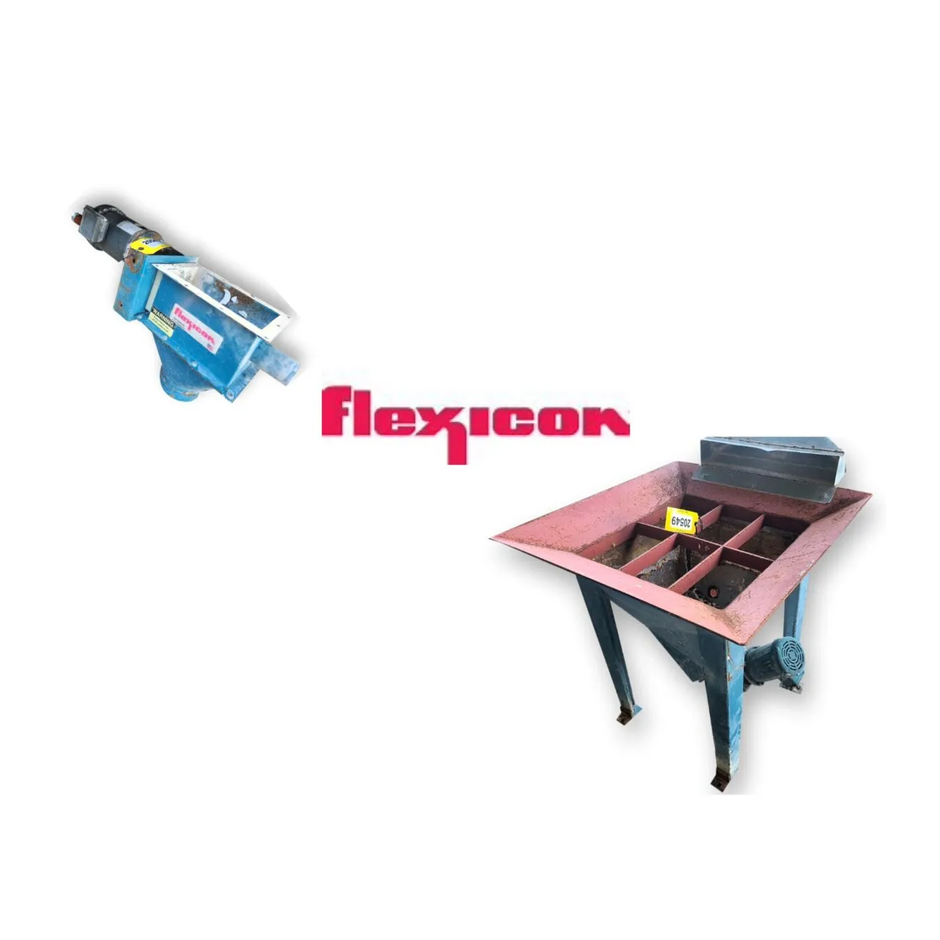 Used 2.5" Dia. Flexicon Flexscrew Conveyor Drive & Floor Hopper [PARTS]