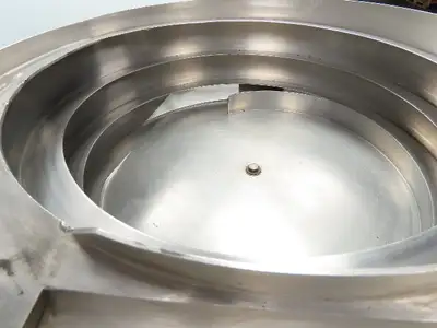 Haumiller Engineering 24" Stainless Vibratory Bowl Parts Feeder On A Stand 110v