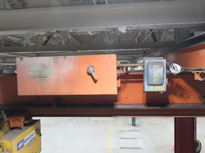 Cleveland Tramrail 3 Ton Underhung Bridge Crane 45' 10" Span Acco Wright Hoist