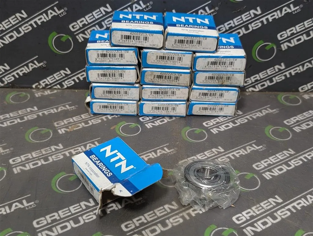 Lot of 15 NTN 6202ZZC3/EM Single Row Radial Ball Bearings New NIB