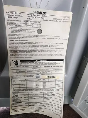 USED SIEMENS HF321N