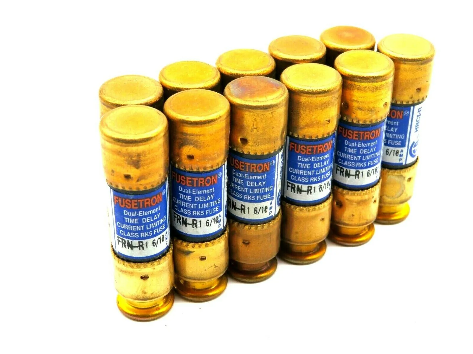 11 NEW BUSSMANN FUSETRON FRN-R-1-6-10 FUSE 1.6AMP FRNR1610