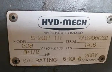 USED 2006 HYD-MECH S-20P