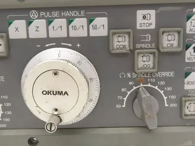 Okuma E0105-566-055-3 HMI Keypad Operator Control Panel With E-Stop & MPG Wheel