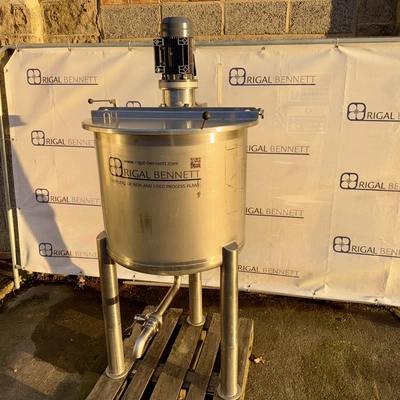 300L S/S Vertical Mix Tank With Rigal Bennett Shearhead Mixer 2.2 kw