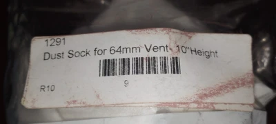 AE01306000.LOT OF 2 DUSK SOCKS 64mm VENT 10" HIGH