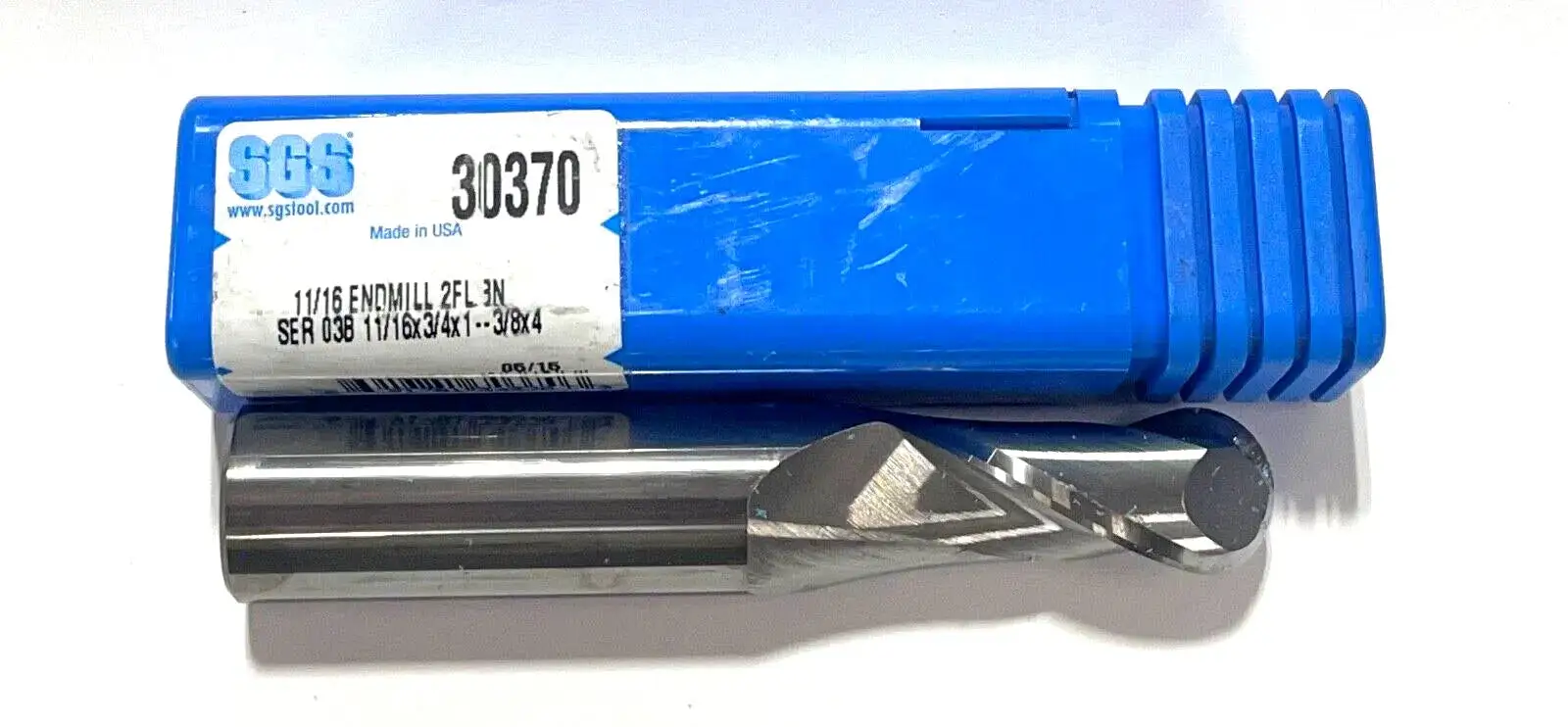 SGS 11/16" Carbide Ball Nose End Mill 2 Flute 30° Helix USA Made 30370