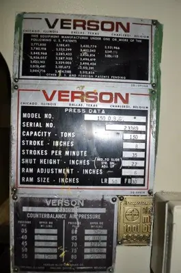 USED VERSON 150 OBG