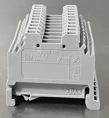 WAGO 280-101 Conductor Through Terminal Block - Lot of 100. Loc3D-29