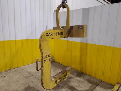 10 TON X 40" WIDE MAZZELLA C-HOOK CRANE COIL LIFTER: STOCK #23568