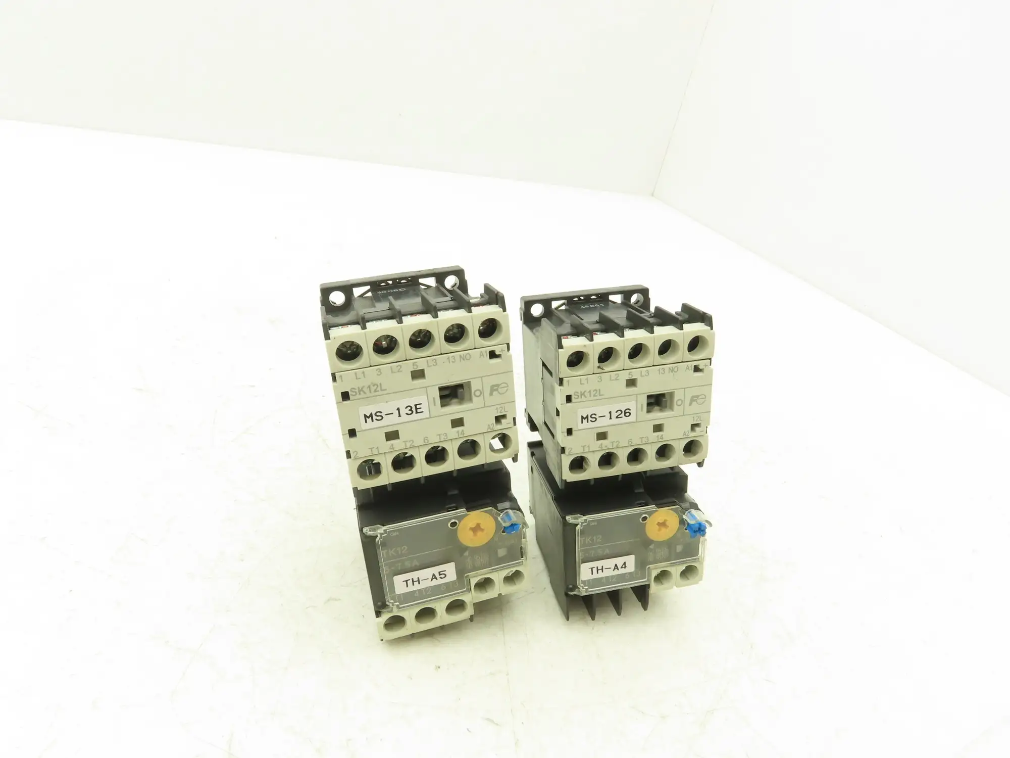 Fuji SK12L Motor Starter Contactor 5.5kW 600V & Overload 5-7.5A Lot of 2