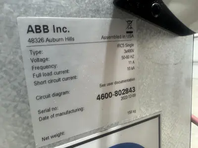 Used 2023 ABB ABB IRB 4600-40/2.55 Robots Michigan US | RAB Industries, Inc. #892328