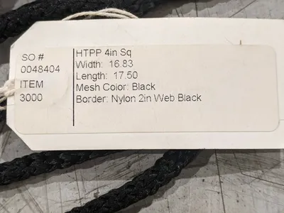 M3000BK | InCord  Knotless Netting 4" Square Holes 2" Web Border 17.5ft x 16.83ft - New Other