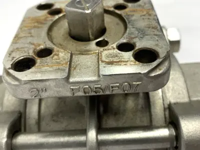 Industrial Stainless Steel Ball Valve 2" 1.4408 PN63 DN50 F05/F07 - Used