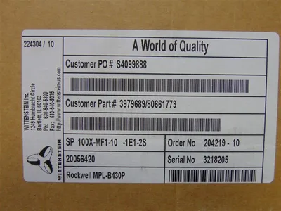 Wittenstein alpha SP 100X-MF1-10-1E1-2S Servo Motor Gearhead New NIB