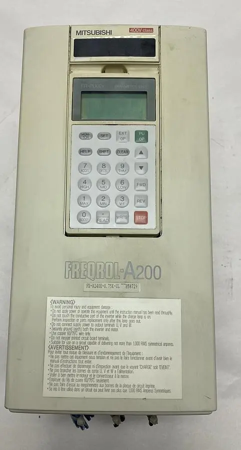 Used MITSUBISHI FR-A240E-0.75K-UL Power Inverters Ohio US | Surplus Asset Holdings #1237701