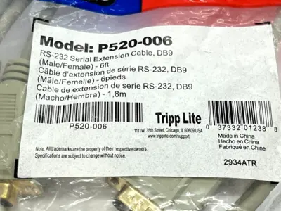 New | in-Stock Tripp Lite P520-006 RS-232 Misc Electrical & Power Parts Michigan US | Maverick Industrial Sales #1397609