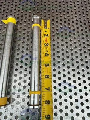 USED LOT OF 2 - 316 STAINLESS STEEL PIPE STRAIGHT CONNECTOR 8" X 3/4"