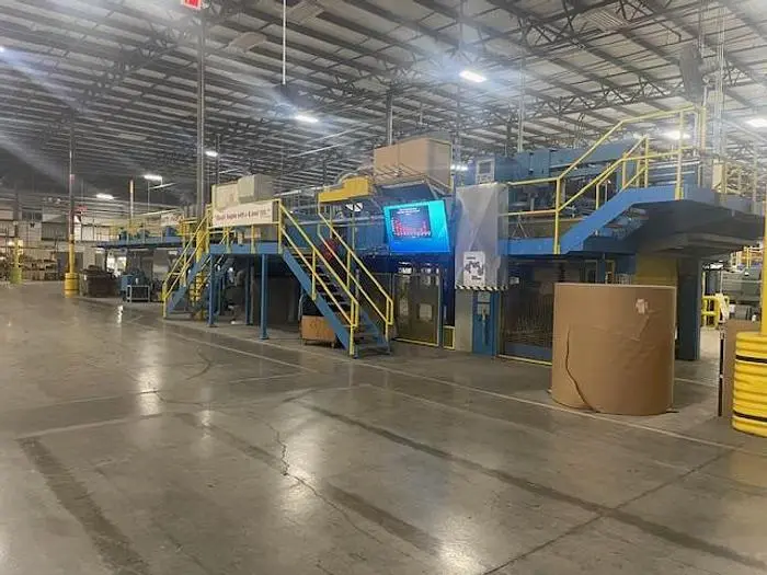 Used 1998 JAGENBERG 86.61” WIDE SYNCHRO SHEETER  400-2200 MODEL WITH DUAL SLITTER SECTION 1998 JAGENBERG 86.61” WIDE SYNCHRO SHEETER  400-2200 MODEL WITH DUAL SLITTER SECTION Sheeters | Paper Converting Equipment #395883