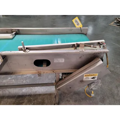 Used 20" Wide X 8' Long Stainless Steel Slider Bed Flat Belt Conveyor
