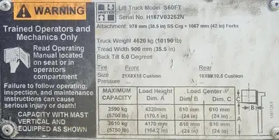 Used 2015 HYSTER S60FT Misc Forklifts Illinois US | Somerset Equipment Sales #1543015