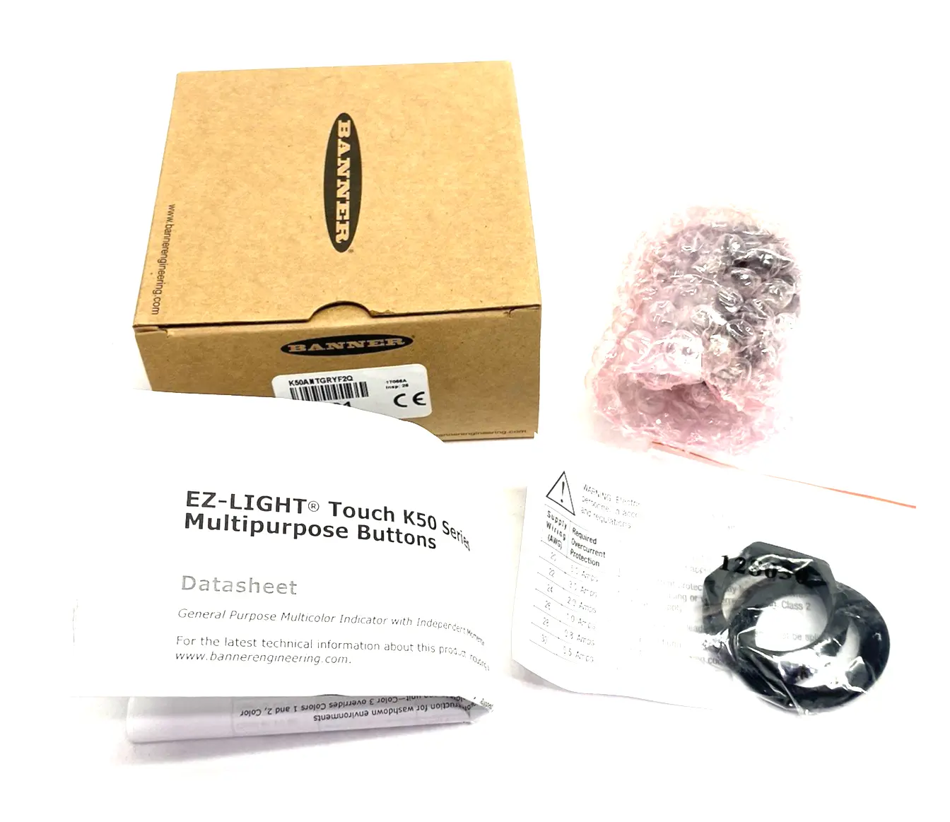 NEW BANNER ENGINEERING EZ-LIGHT 50MM MULTI-INPUT MULTI-COLOR TOUCH BUTTON 30131