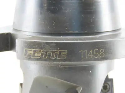 Fette 11458 2-1/2" OD x 5" 4 Spiral Flute Indexing Insert CAT 50 Taper End Mill