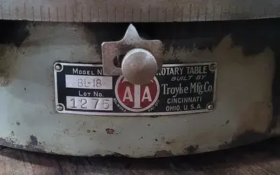 USED TROYKE BL-18 ROTARY TABLE