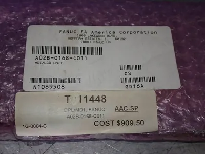 New | in-Stock 2013 FANUC A02B0168C011 Electrical Controls | HGR 24 #747744