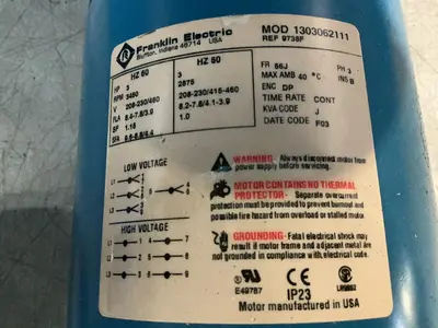 Used FRANKLIN ELECTRIC 1303062111 Motors (misc) Ohio US | HGR 24 #1556781