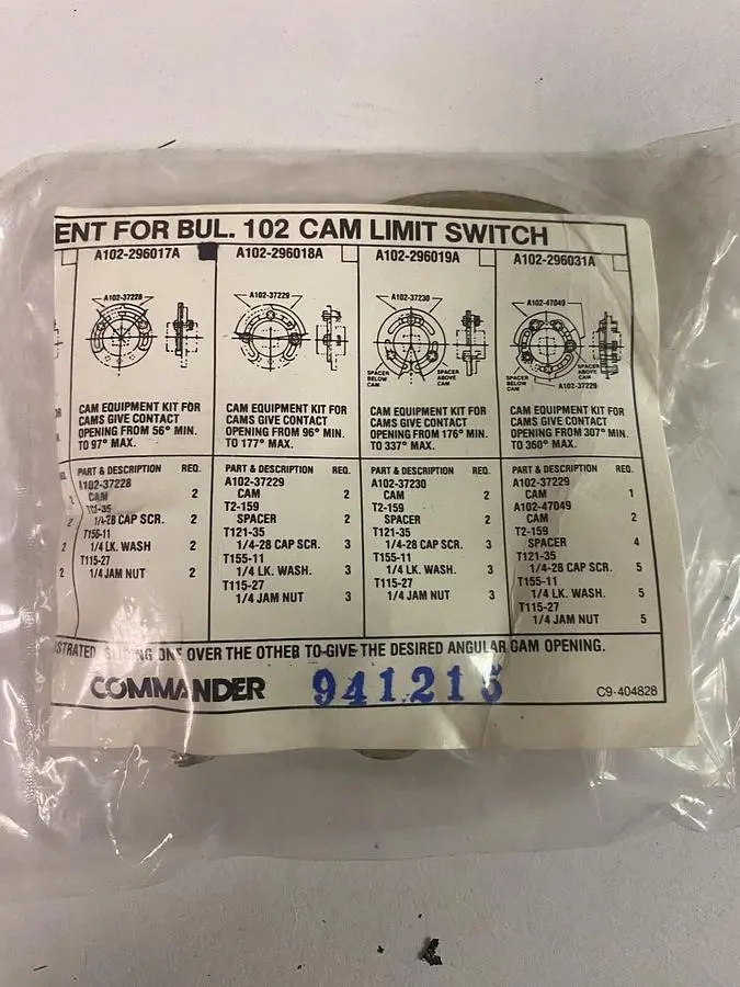 Used COMMANDER A102-296017A Miscellaneous Equipment (Electrical & Power) Ohio US | Surplus Asset Holdings #1235362