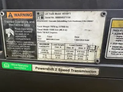 Used 2014 HYSTER H110FT Misc Forklifts Texas US | 4K Lift Co #1503060