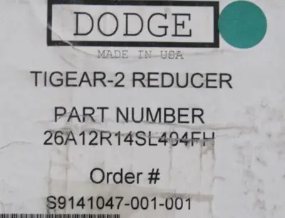 NEW DODGE 26A12R14SL404FH GEAR REDUCER 12.71:1