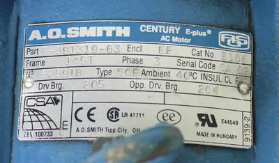 USED A.O. SMITH F-391319-63