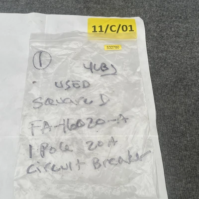 Used Square D FA-16020-A Circuit Breakers California US | Davliegogo LLC #1705648