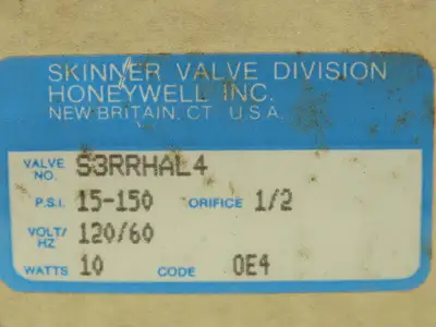 Skinner S3RRHAL4 Directional Control Valve 5-Way 3 Pos 120V 150 PSI 1/2" NPT