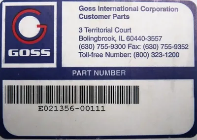 NEW GOSS C143350 KEYBOARD E20118-1 E021356-00111
