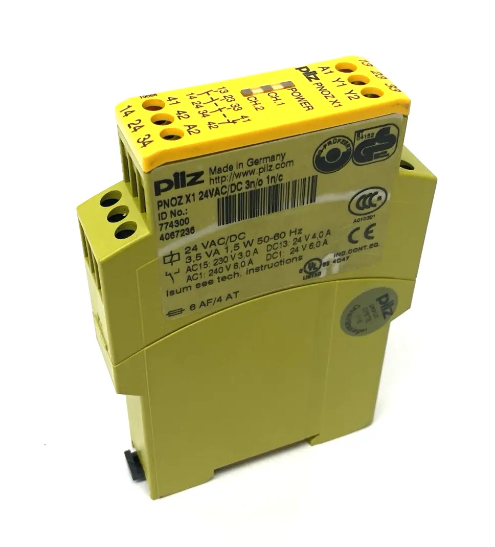 New | in-Stock Pilz PNOZ X1 24VAC/DC 3n/o 1n/c Standalone Safety Relay 1-Channel Inpu Relays & Switches Michigan US | Maverick Industrial Sales #1401800