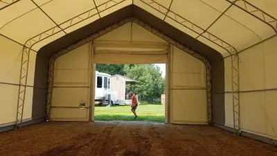 NEW 30X60X20 DOUBLE TRUSS STORAGE BUILDING