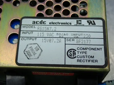 Used ACDC ELECTRONICS RS15N7.2 AC/DC Power Supplies Ohio US | HGR 24 #1095326