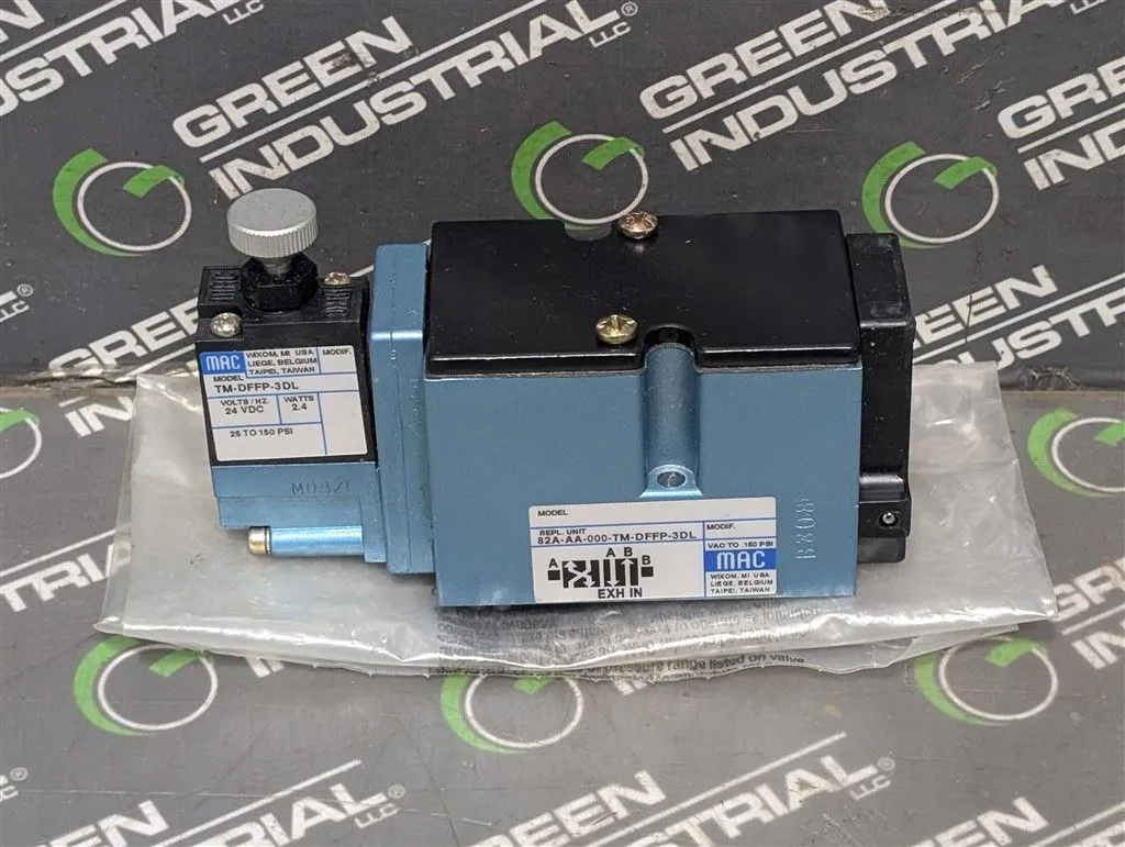MAC 82A-AA-000-TM-DFFP-3DL Solenoid Valve Assembly 150 psi New