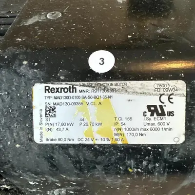 Rexroth R911309391 Servo Induction Motor MAD130D-0100-SA-S0-BQ1-35-N1 #HP106