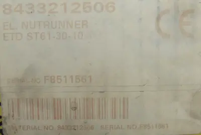 NEW ATLAS COPCO ETD ST61-30-10 NUTRUNNER STRAIGHT ETD ST613010