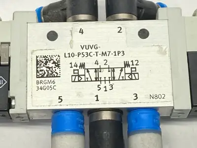 Used Festo Air Pilot Control Solenoid Valve 5/3 Closed 566476 Solenoid Valves Michigan US | Maverick Industrial Sales #1397730