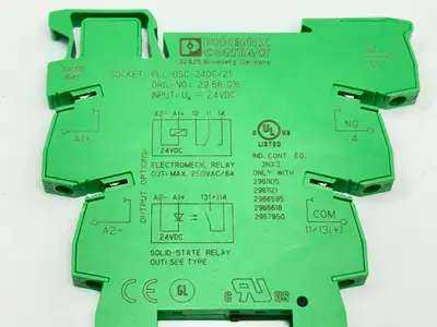 Phoenix Contact PLC-BSC-24DC/21 Relay Socket DIN 2966016 LOT OF 3