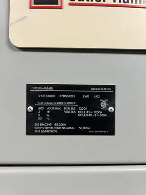 Advantage 2100 MCC, 600V, 3-Ph, 1200A, 9 Sections