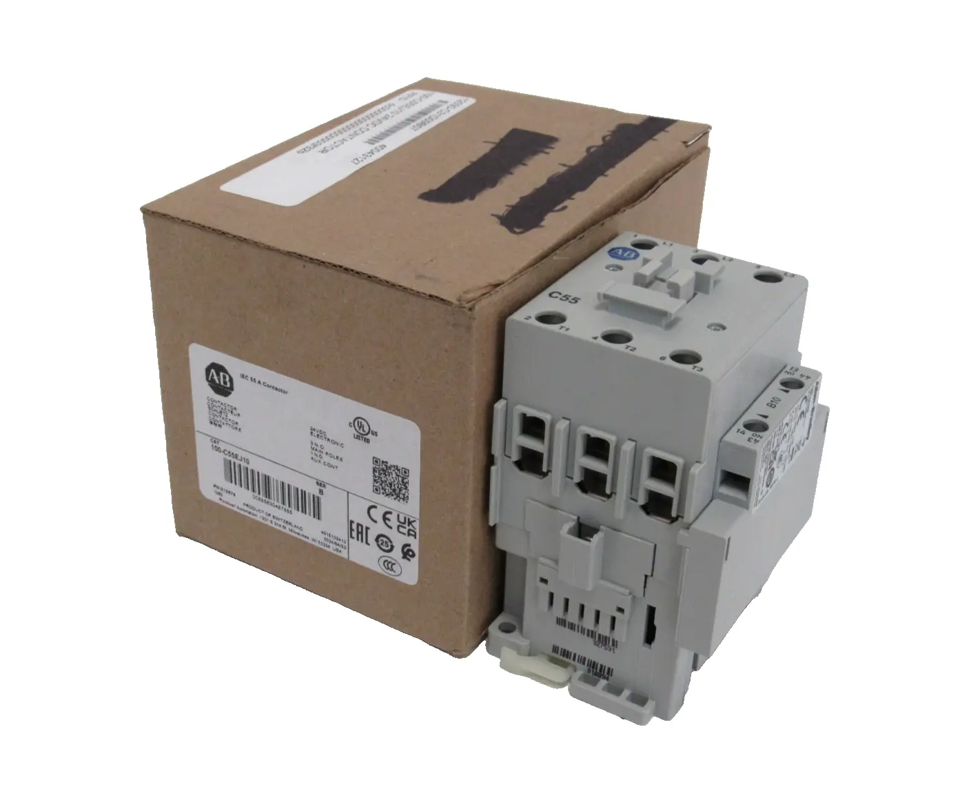 ALLEN BRADLEY 100-C55EJ10 CONTACTOR SER.B 100C55EJ10 (NEW SURPLUS)
