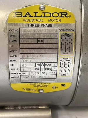 Used BALDOR BALDOR CSSWDM3611T 3 HP PHASE 3 Motors (misc) | ND Industrial Surplus #1215538