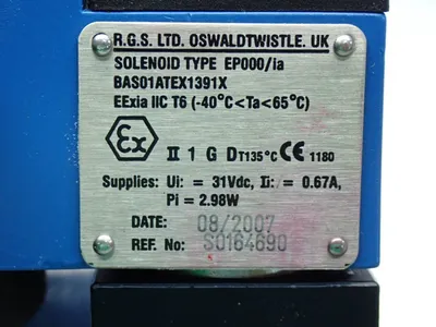 New | in-Stock R.G.S. LTD EP000/IA Solenoid Valves Ohio US | HGR 24 #912973