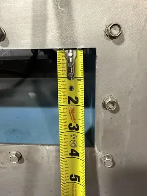 FOOD PROCESS AUTOMATION 48IN WIDE BELT INCLINE CONVEYOR WITH LOMA METAL DETECTOR